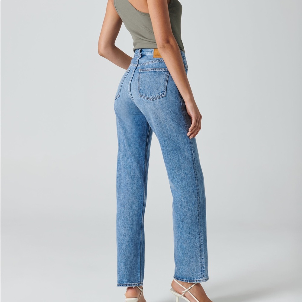 Aritzia denim forum Patti mid rise straight 31L in picture this bleu